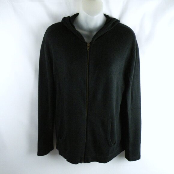Neiman Marcus Cashmere Blend Hoodie Zipper Sweater M - Picture 1 of 5